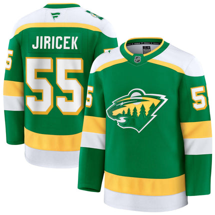 David Jiricek Minnesota Wild 2025 Alternate Premium Jersey - Green