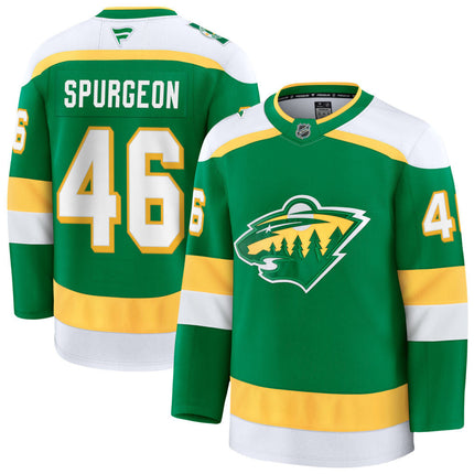Jared Spurgeon Minnesota Wild 2025 Alternate Premium Jersey - Green