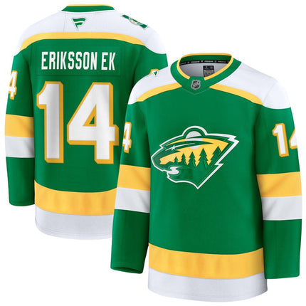 Joel Eriksson Ek Minnesota Wild 2025 Alternate Premium Jersey - Green
