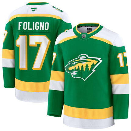 Marcus Foligno Minnesota Wild 2025 Alternate Premium Jersey - Green
