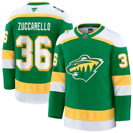 Mats Zuccarello Minnesota Wild 2025 Alternate Premium Jersey - Green
