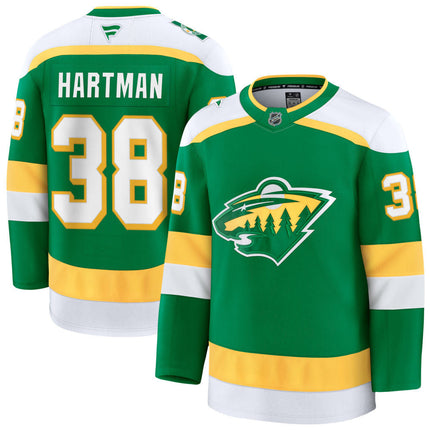 Ryan Hartman Minnesota Wild 2025 Alternate Premium Jersey - Green