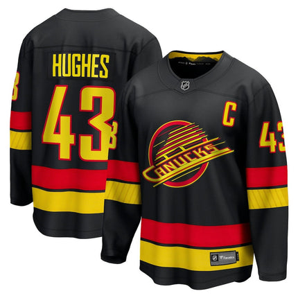 Quinn Hughes Vancouver Canucks 2025 Alternate Breakaway Jersey - Black