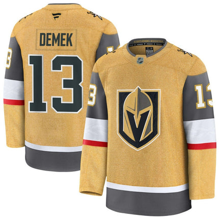 Jakub Demek Vegas Golden Knights 2025 Home Premium Jersey - Gold
