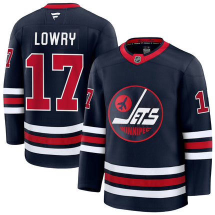Adam Lowry Winnipeg Jets 2025 Alternate Premium Jersey - Navy