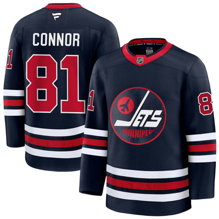 Kyle Connor Winnipeg Jets 2025 Alternate Premium Jersey - Navy
