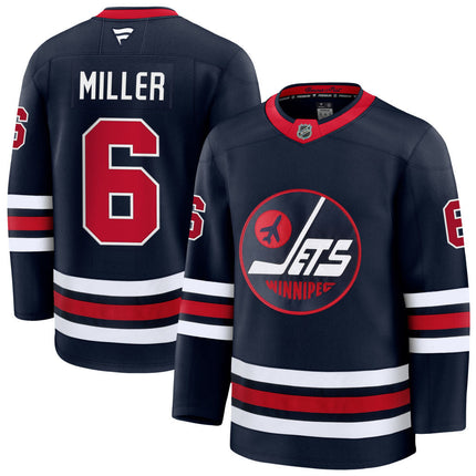 Colin Miller Winnipeg Jets 2025 Alternate Premium Jersey - Navy