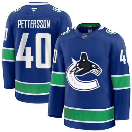 Elias Pettersson Vancouver Canucks 2025 Home Premium Jersey - Blue
