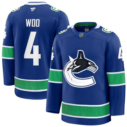 Jett Woo Vancouver Canucks 2025 Home Premium Jersey - Blue
