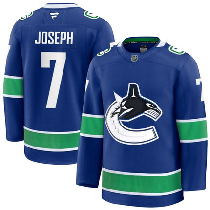 Pierre-Olivier Joseph Vancouver Canucks 2025 Home Premium Jersey - Blue