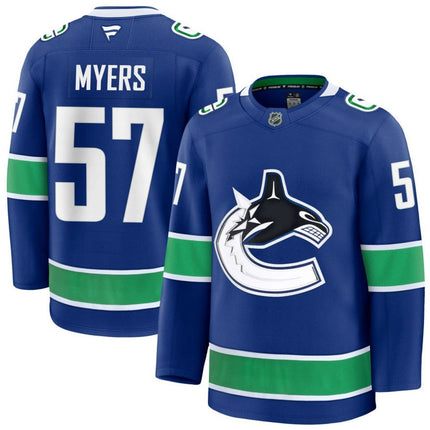 Tyler Myers Vancouver Canucks 2025 Home Premium Jersey - Blue