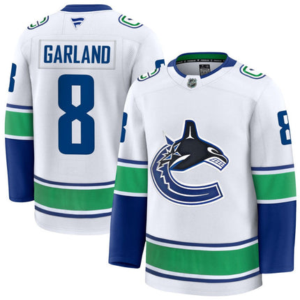 Conor Garland Vancouver Canucks 2025 Away Premium Jersey - White