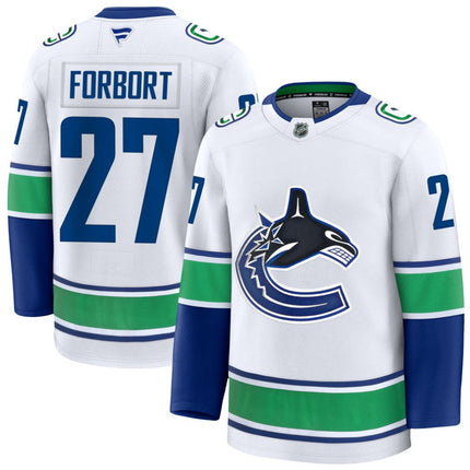 Derek Forbort Vancouver Canucks 2025 Away Premium Jersey - White