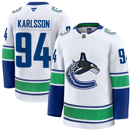 Linus Karlsson Vancouver Canucks 2025 Away Premium Jersey - White