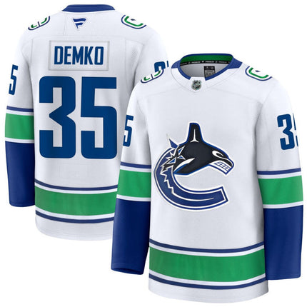 Thatcher Demko Vancouver Canucks 2025 Away Premium Jersey - White