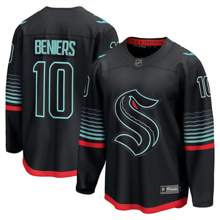 Matty Beniers Seattle Kraken 2025 Alternate Premium Jersey - Black