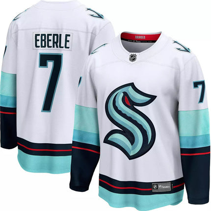 Jordan Eberle Seattle Kraken 2025 Breakaway Away Jersey - White