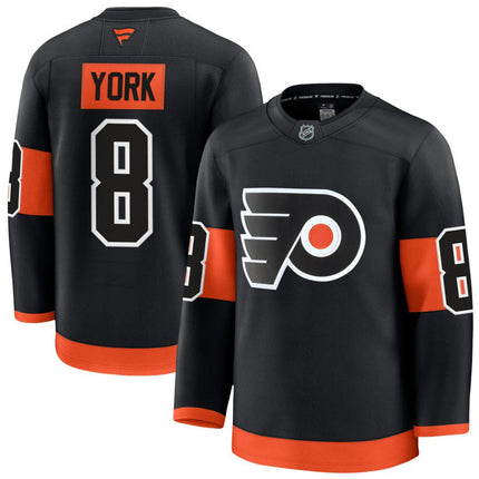 Cam York Philadelphia Flyers 2025 Alternate Premium Jersey - Black