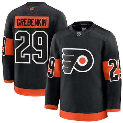 Nikita Grebenkin Philadelphia Flyers 2025 Alternate Premium Jersey - Black