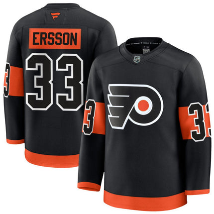 Samuel Ersson Philadelphia Flyers 2025 Alternate Premium Jersey - Black