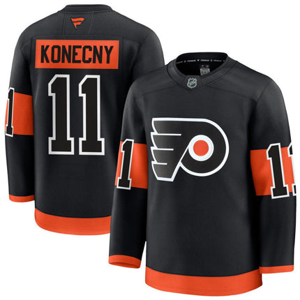 Travis Konecny Philadelphia Flyers 2025 Alternate Premium Jersey - Black