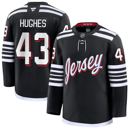 Luke Hughes New Jersey Devils 2025 Alternate Premium Jersey - Black