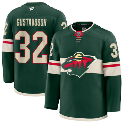 Filip Gustavsson Minnesota Wild 2025 Home Premium Jersey - Green