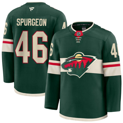 Jared Spurgeon Minnesota Wild 2025 Home Premium Jersey - Green