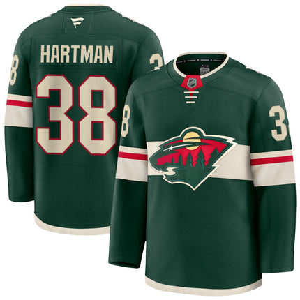 Ryan Hartman Minnesota Wild 2025 Home Premium Jersey - Green