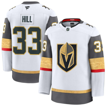 Adin Hill Vegas Golden Knights 2025 Away Premium Jersey - White