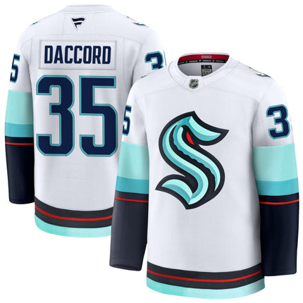 Joey Daccord Seattle Kraken 2025 Away Premium Jersey - White