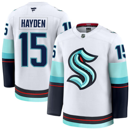 John Hayden Seattle Kraken 2025 Away Premium Jersey - White