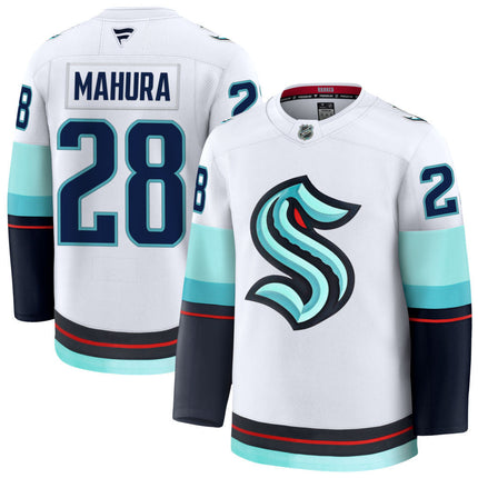 Josh Mahura Seattle Kraken 2025 Away Premium Jersey - White