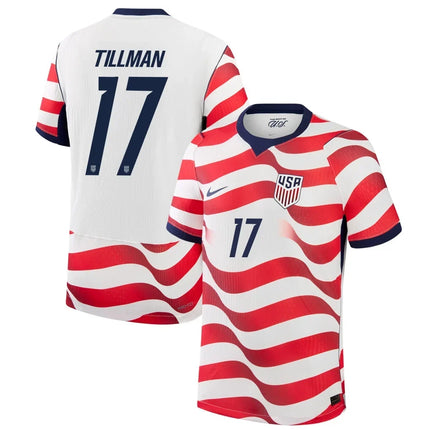 Malik Tillman USMNT 2026 World Cup Home Match Jersey - White