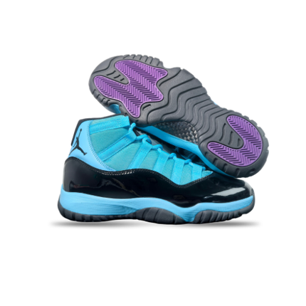 Men's Nike Air Jordan 11 Black Blue Shoes