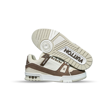 Men's Louis Vuitton LV Trainer Brown Sneakers