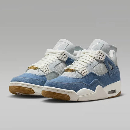 Men's Nike Air Jordan 4 Denim Worn Blue Shoes
