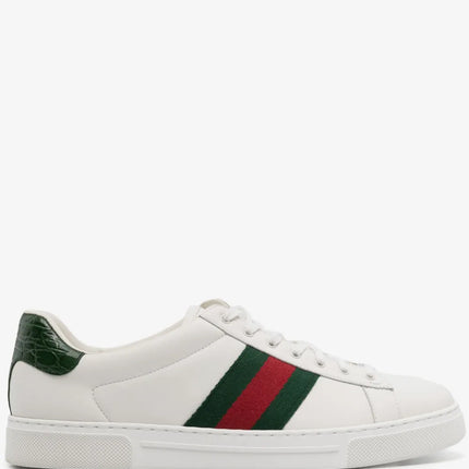 Men's Gucci Ace Crocodile Effect Sneakers