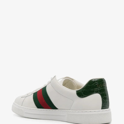Men's Gucci Ace Crocodile Effect Sneakers