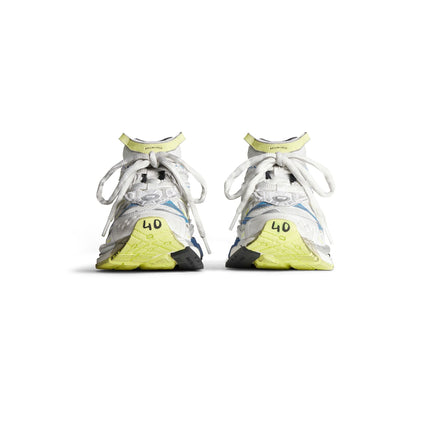 Men's Balenciaga Runner 2.0  Sneaker In White Yellow Blue
