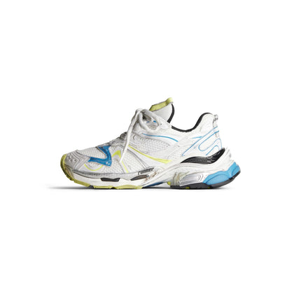 Men's Balenciaga Runner 2.0  Sneaker In White Yellow Blue