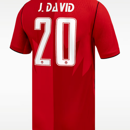 Jonathan David Canada National Team 2026 World Cup Home Jersey - Red