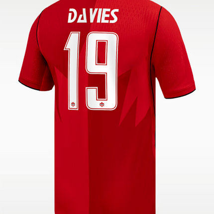 Alphonso Davies Canada National Team 2026 World Cup Home Jersey - Red
