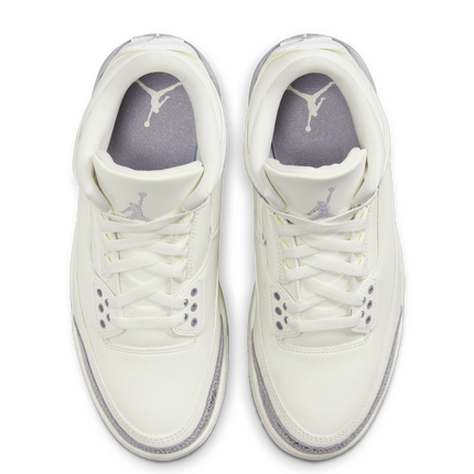 Men's Nike Air Jordan 3 Metallic Silver Shoes