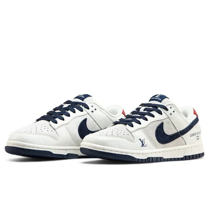 Men's SB Dunk Low x Louis Vuitton Grey Blue Red Sneakers