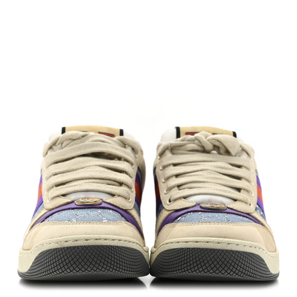 Men's Gucci Screener Blue GG Lame Sneakers