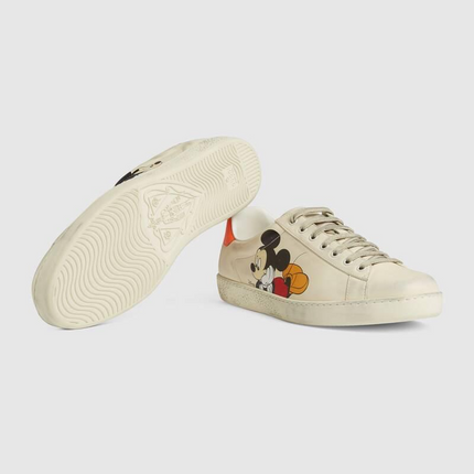 Men's Gucci x Disney Ace Low Mickey Mouse Ivory Sneakers