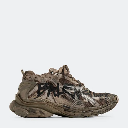 Men's Balenciaga Runner Graffiti Sneaker In White