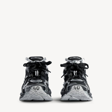 Men's Balenciaga Runner Black Silver Shoes