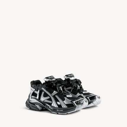 Men's Balenciaga Runner Black Silver Shoes
